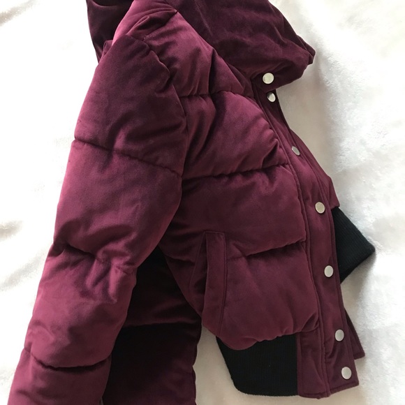 Missguided Bomber Jacket Burgundy Size S - Picture 9 of 9